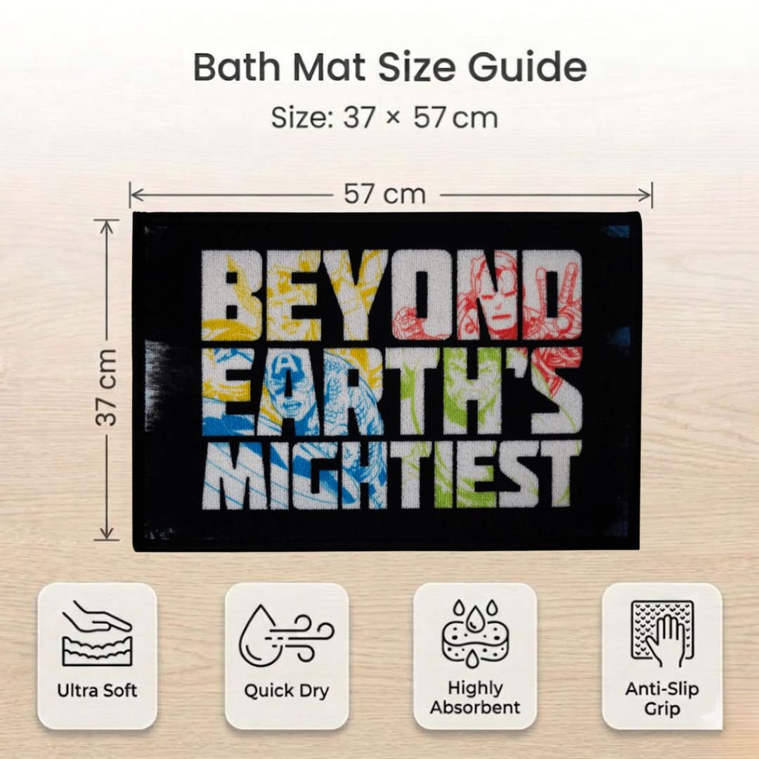 Marvel Avenger Assembled & Beyond Earth's Mightiest Kids Bathmat Combo - Pack of 2 by Athom Living - Athom Living