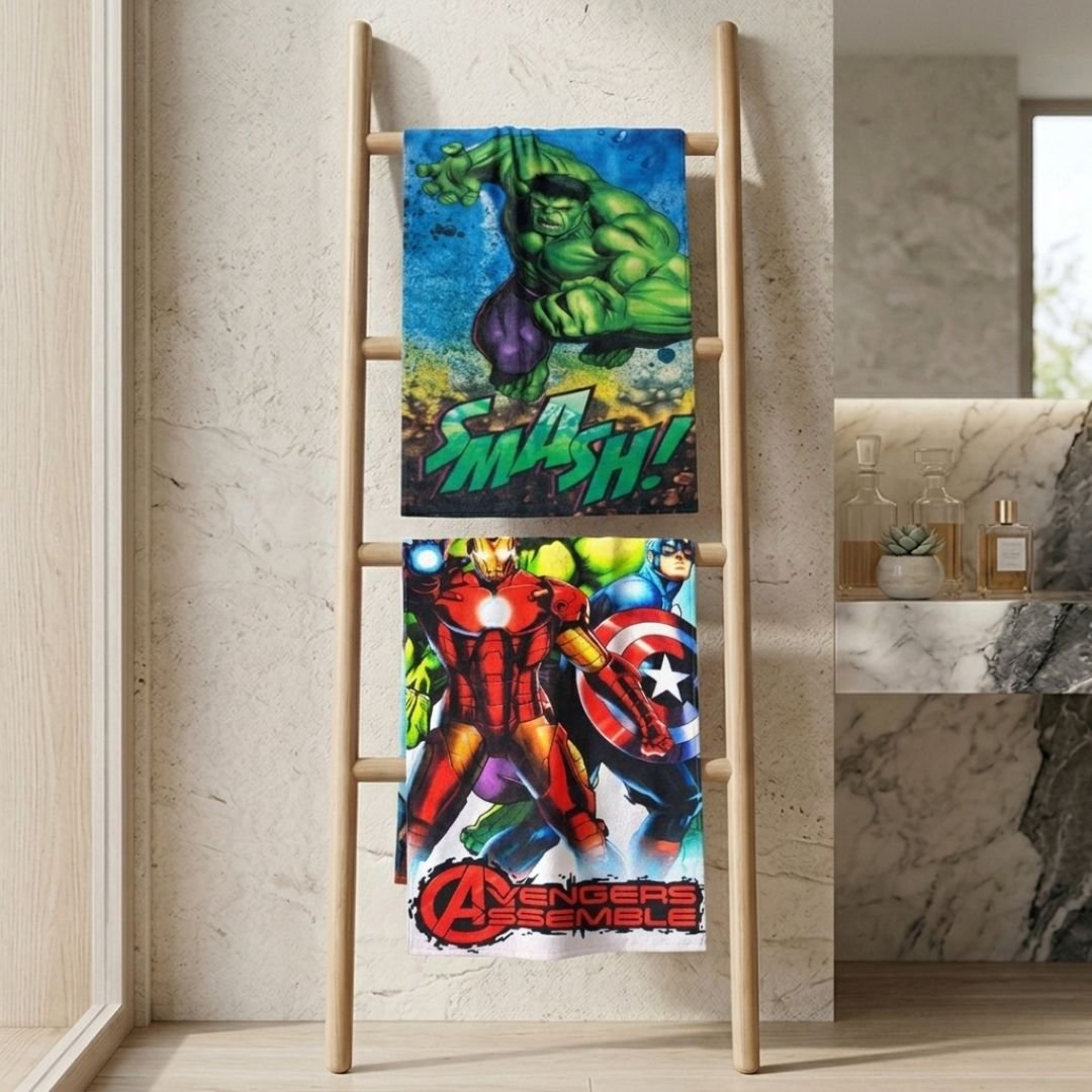 Marvel "Avenger Assembles" Kids Bath Towel Combo - Pack of 2 by Athom Living - Athom Living
