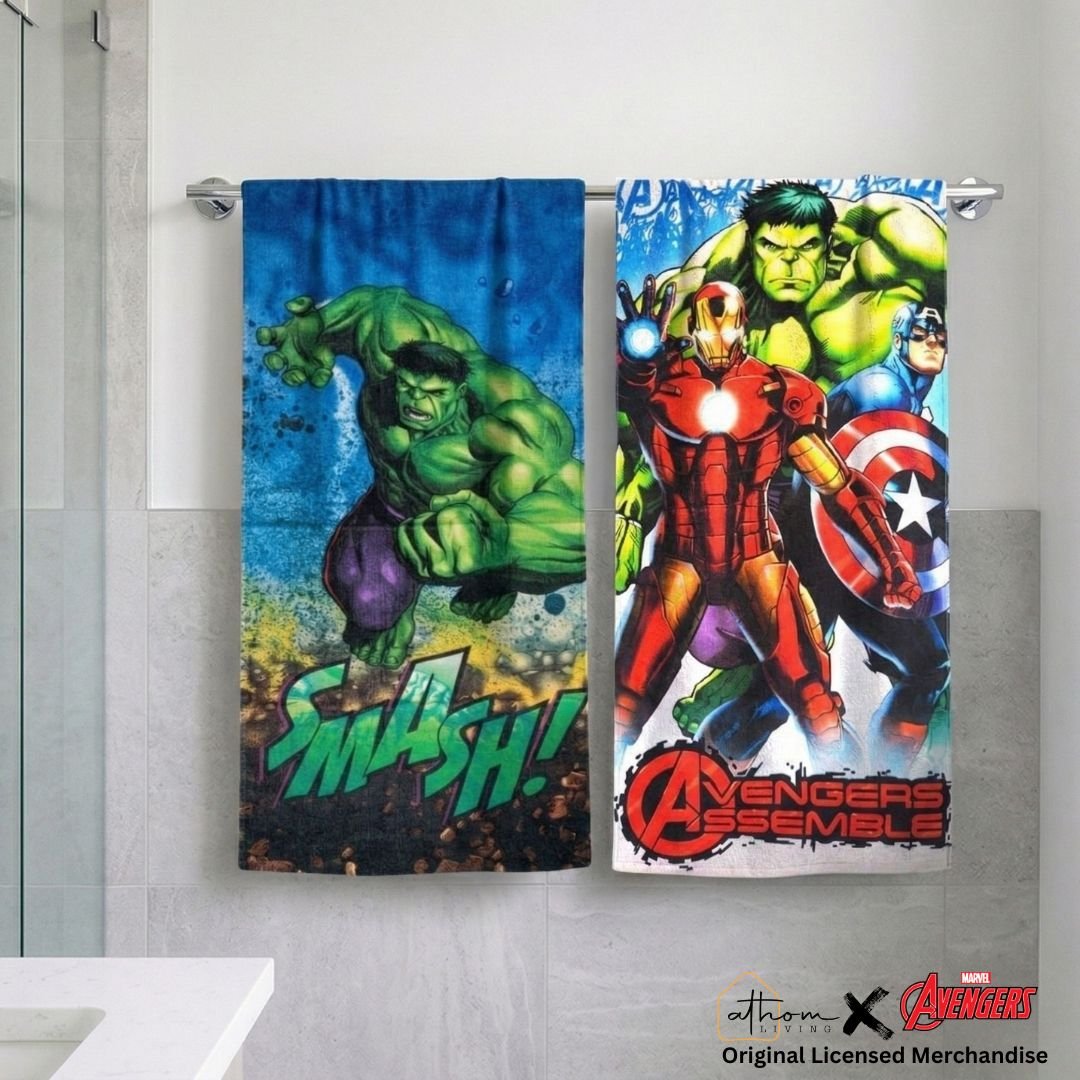 Marvel "Avenger Assembles" Kids Bath Towel Combo - Pack of 2 by Athom Living - Athom Living