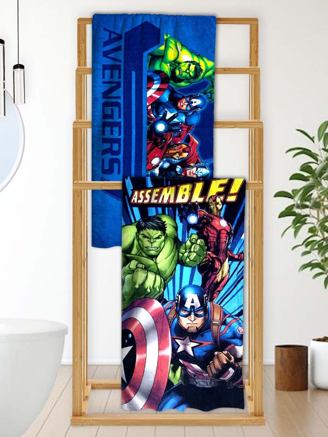 Marvel Avengers "Assemble" Kids Cotton Bath Towel by Athom Living - Athom Living