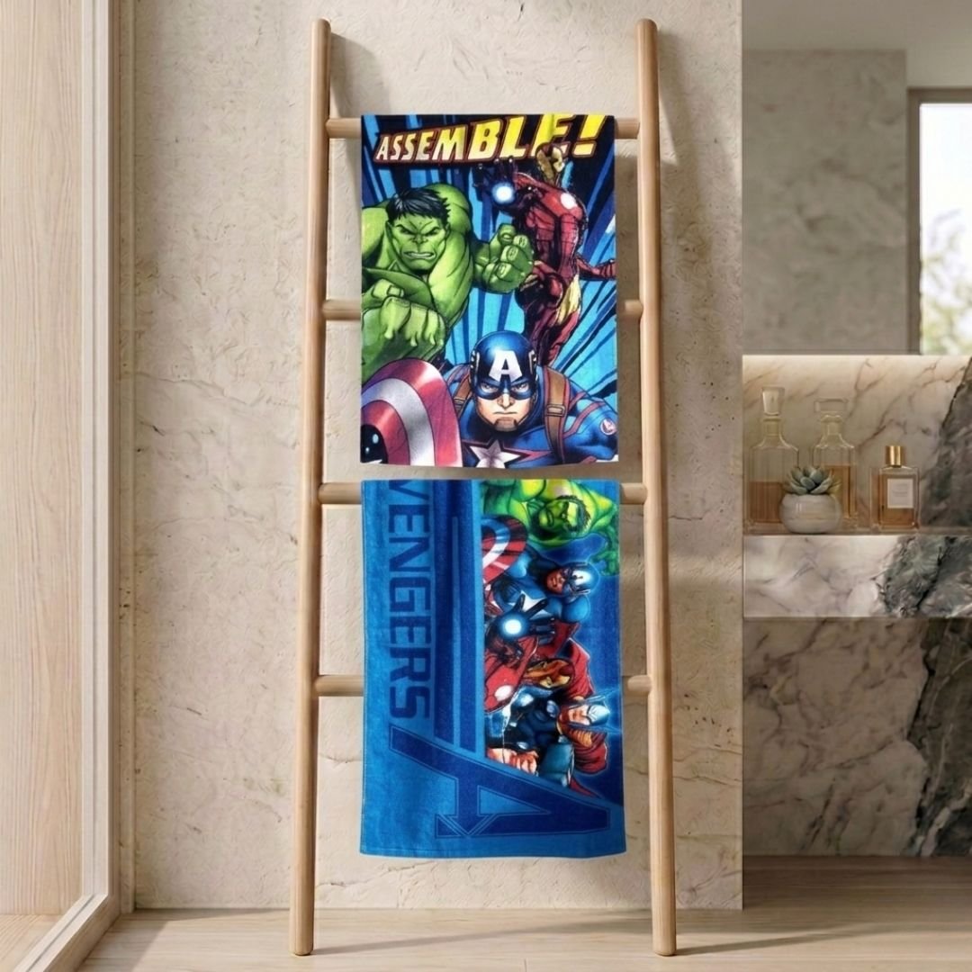 Marvel Avengers "Assemble" Kids Cotton Bath Towel by Athom Living - Athom Living