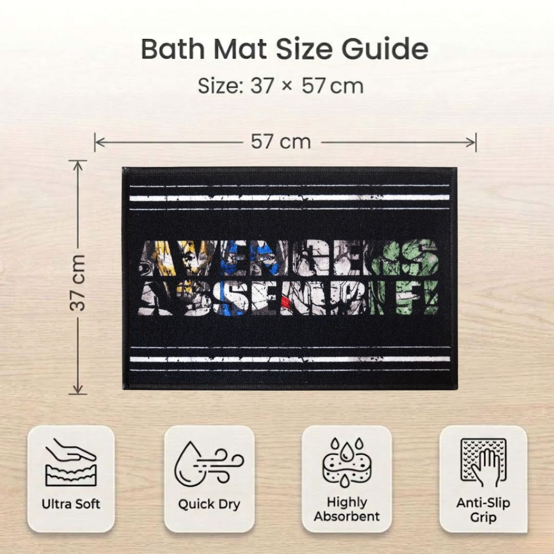 Marvel "Avengers Assembled" Anti - Slip Kids Bathmat by Athom Living - Athom Living