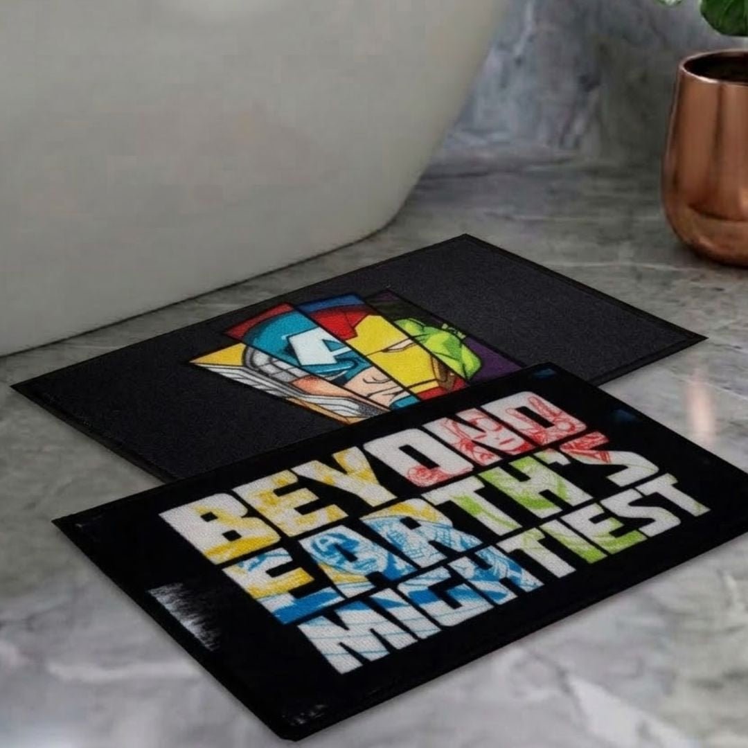 Marvel Avengers & Beyond Earth's Mightiest Kids Bathmat Combo - Pack of 2 by Athom Living - Athom Living