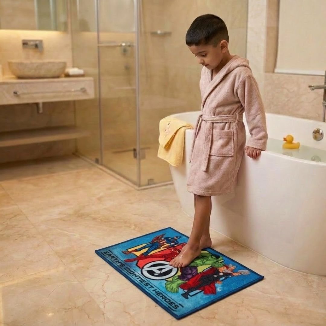 Marvel Avengers Character Kids Bathmat Combo - Pack of 2 by Athom Living - Athom Living