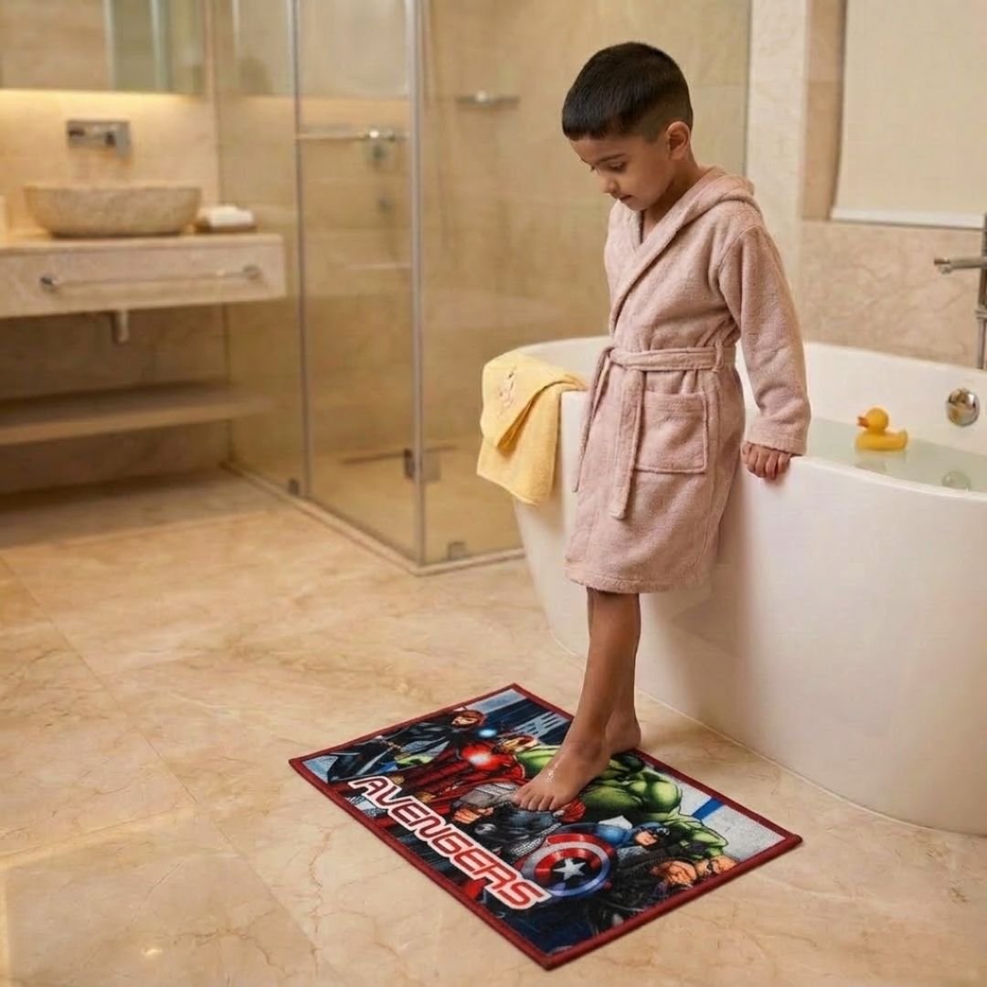 Marvel Avengers "Earth’s Mightiest Heroes" Anti - Skid Kids Bathmats by Athom Living - Athom Living