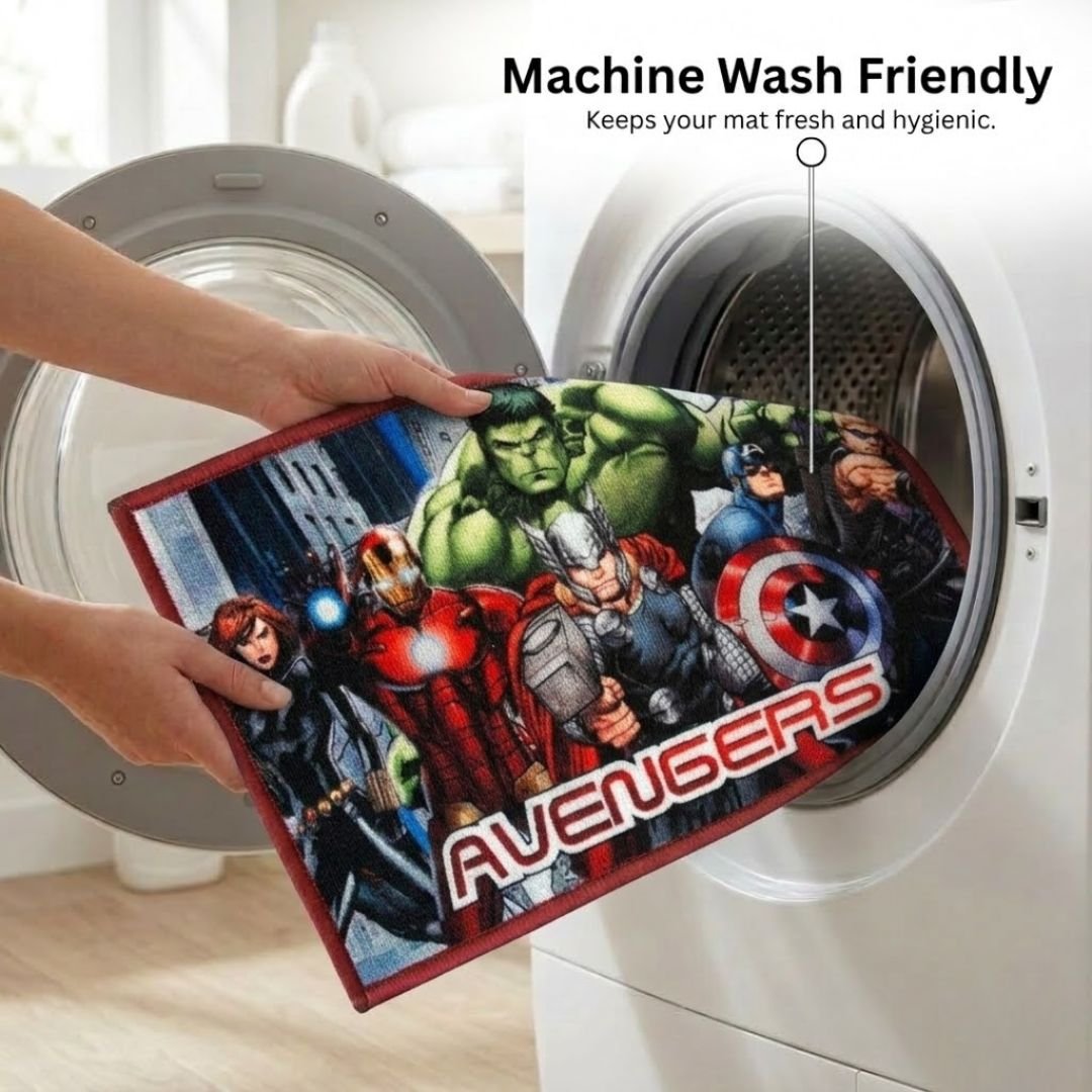 Marvel Avengers "Earth’s Mightiest Heroes" Anti - Skid Kids Bathmats by Athom Living - Athom Living