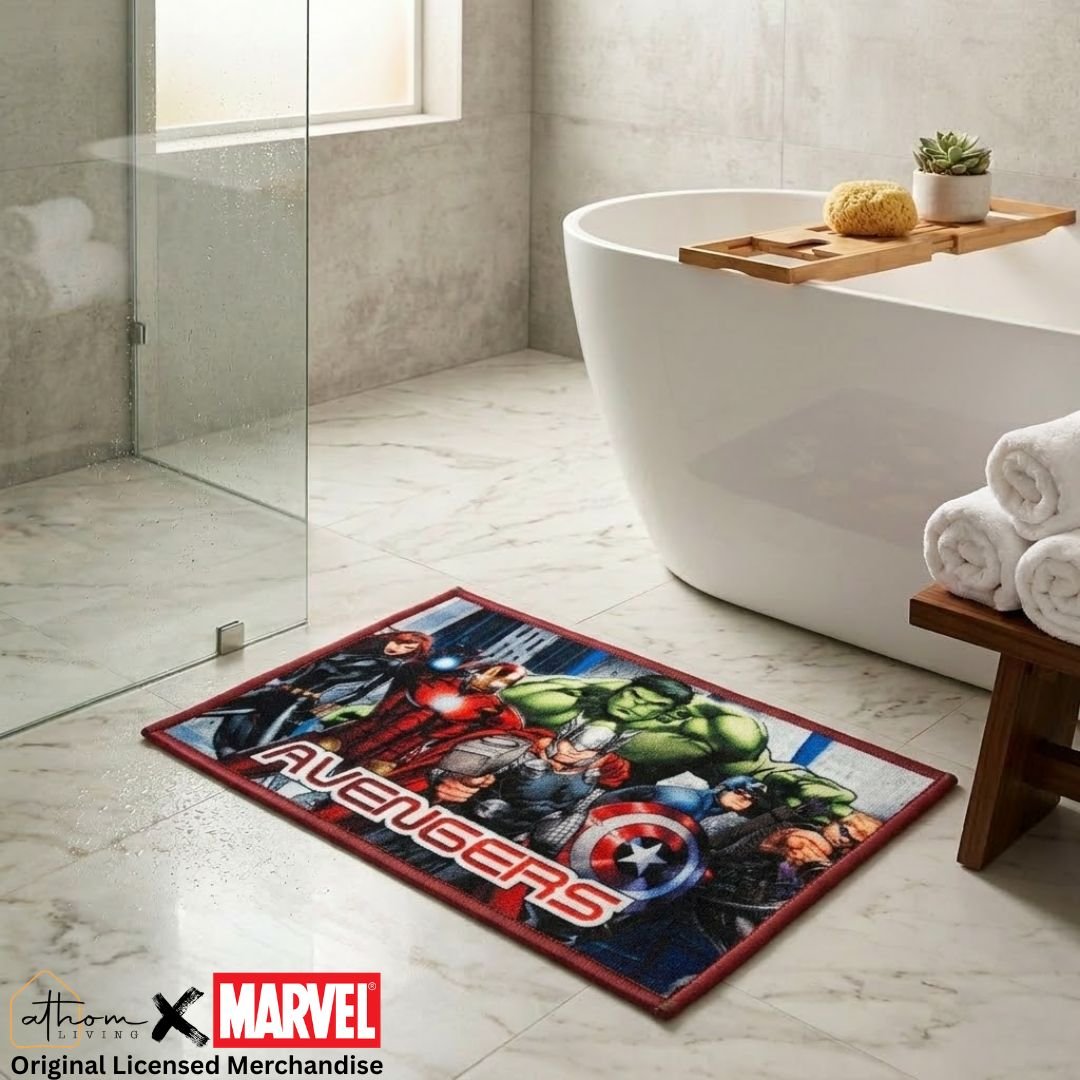 Marvel Avengers "Earth’s Mightiest Heroes" Anti - Skid Kids Bathmats by Athom Living - Athom Living