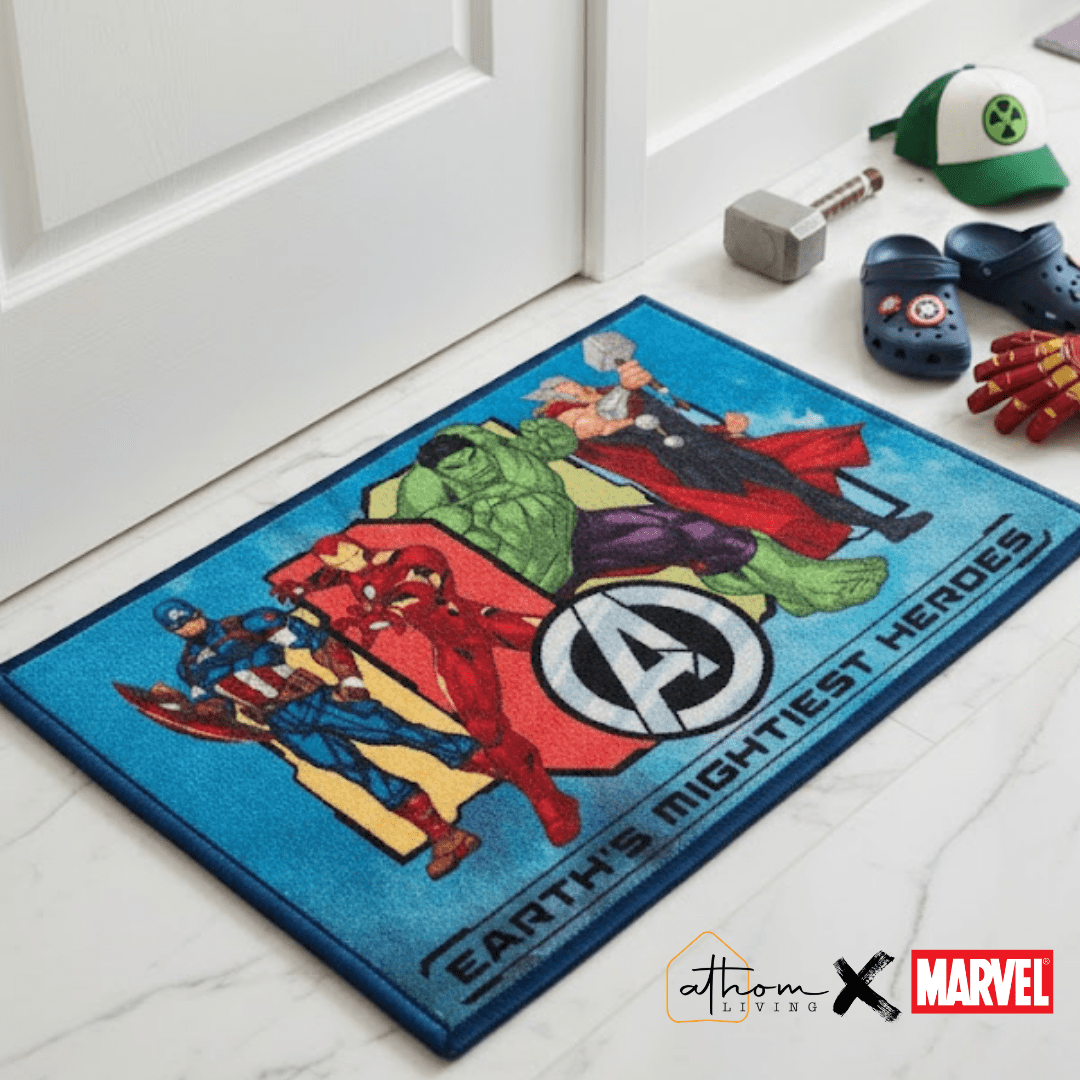 Marvel Avengers "Earth's Mightiest Heroes" Anti - Slip Kids Bathmat by Athom Living - Athom Living