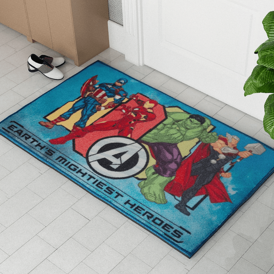 Marvel Avengers "Earth's Mightiest Heroes" Anti - Slip Kids Bathmat by Athom Living - Athom Living