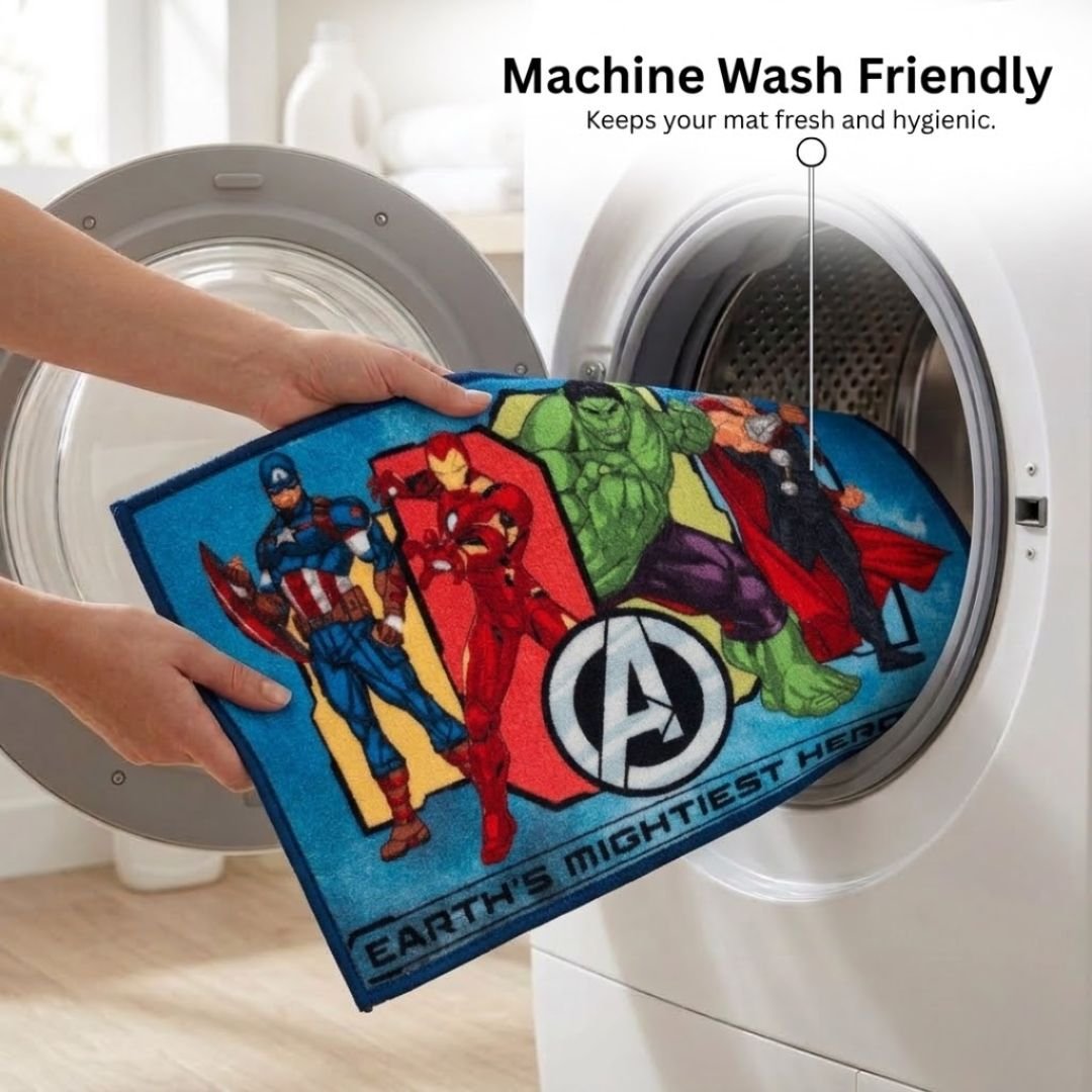Marvel Avengers "Earth's Mightiest Heroes" Anti - Slip Kids Bathmat by Athom Living - Athom Living