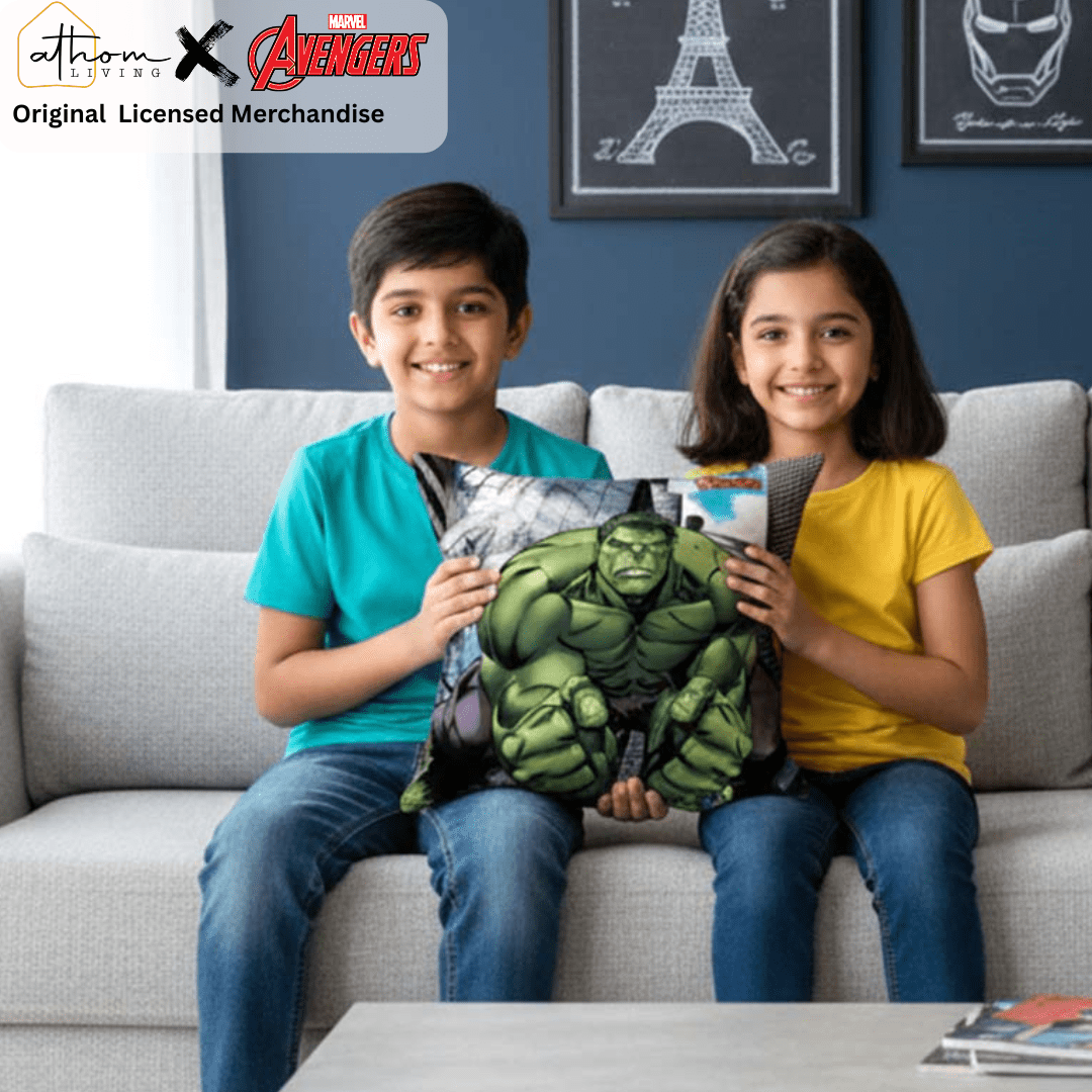 Marvel Avengers Hulk Cushion Cover 16x16 /40x40cm - Athom Living
