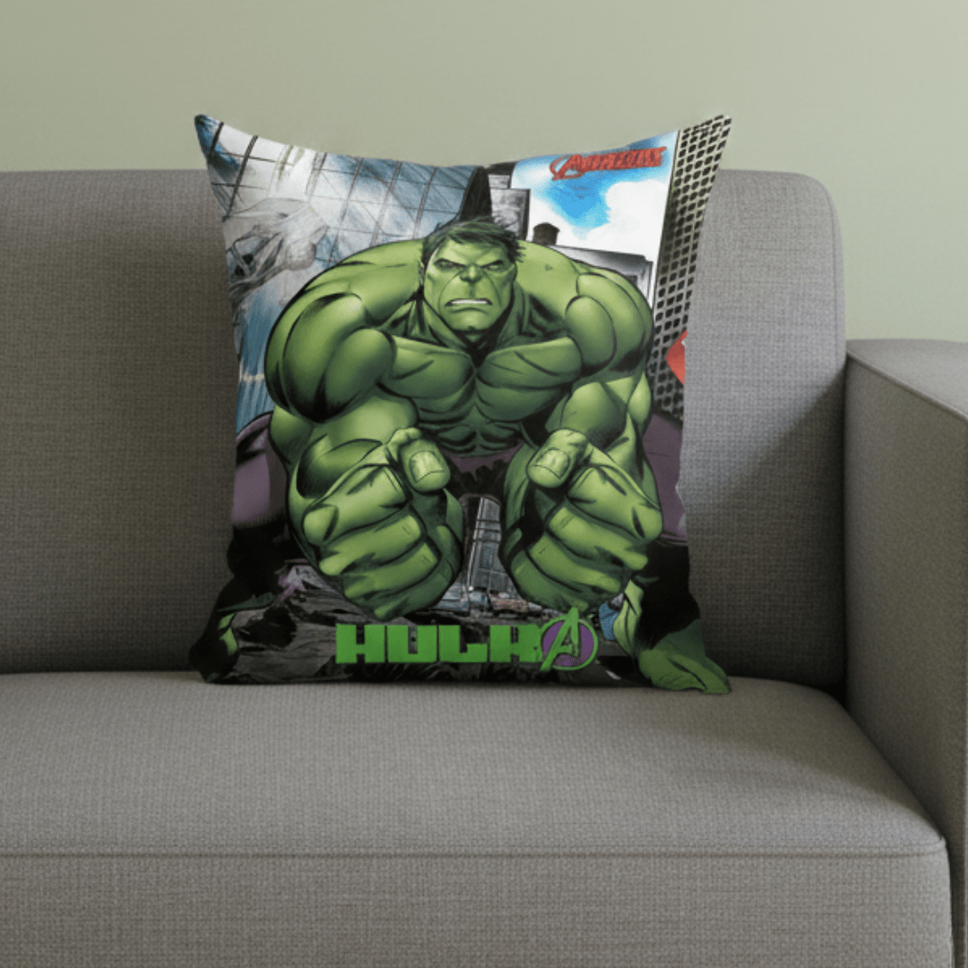 Marvel Avengers Hulk Cushion Cover 16x16 /40x40cm - Athom Living