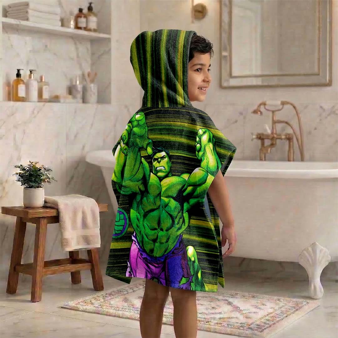 Marvel 'Avengers - Hulk' Kids Hooded Towel and Kids Bath Towel Combo by Athom Living - Athom Living