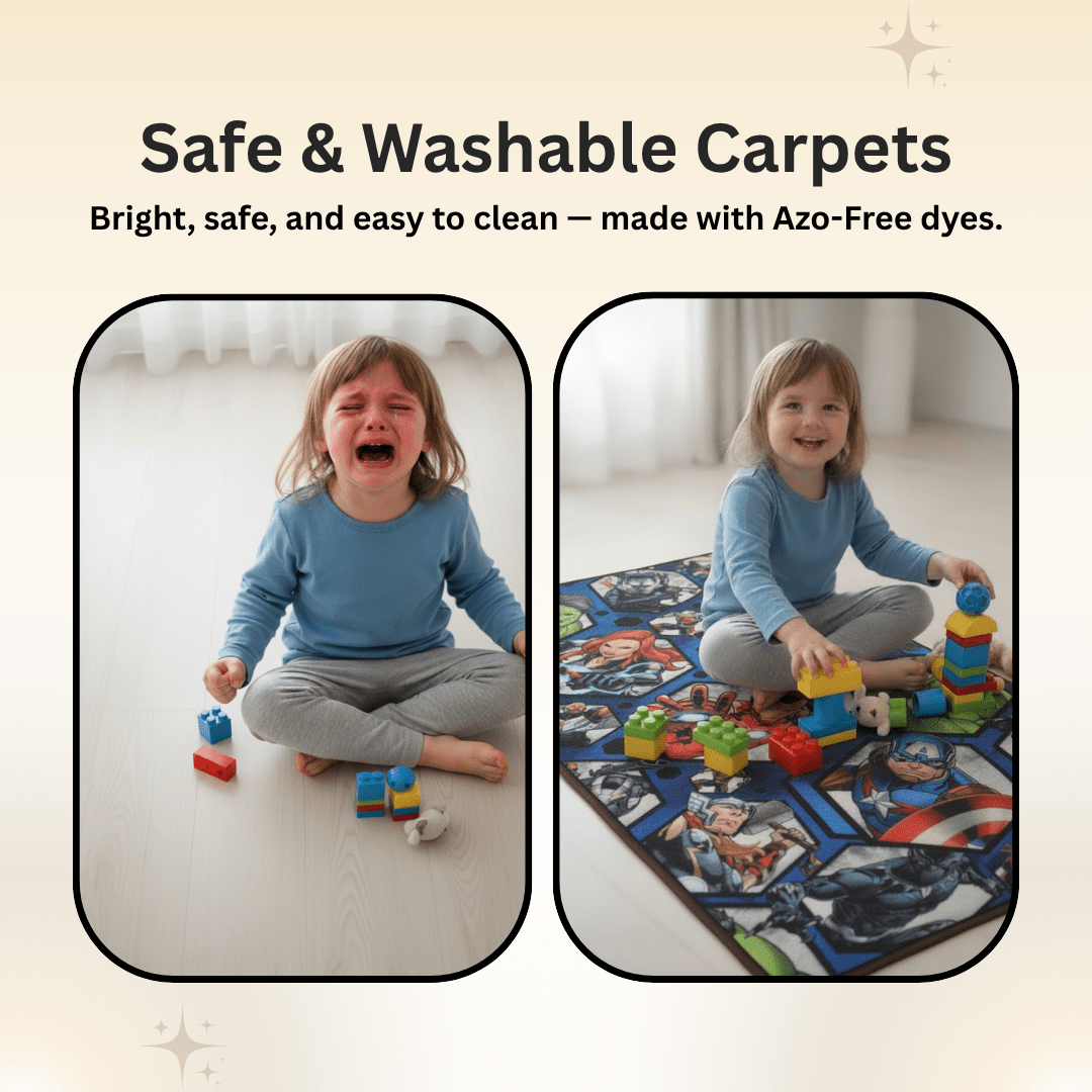 Marvel Avengers & Hulk Themed Carpet(90x150cm) by Athom Living - Athom Living