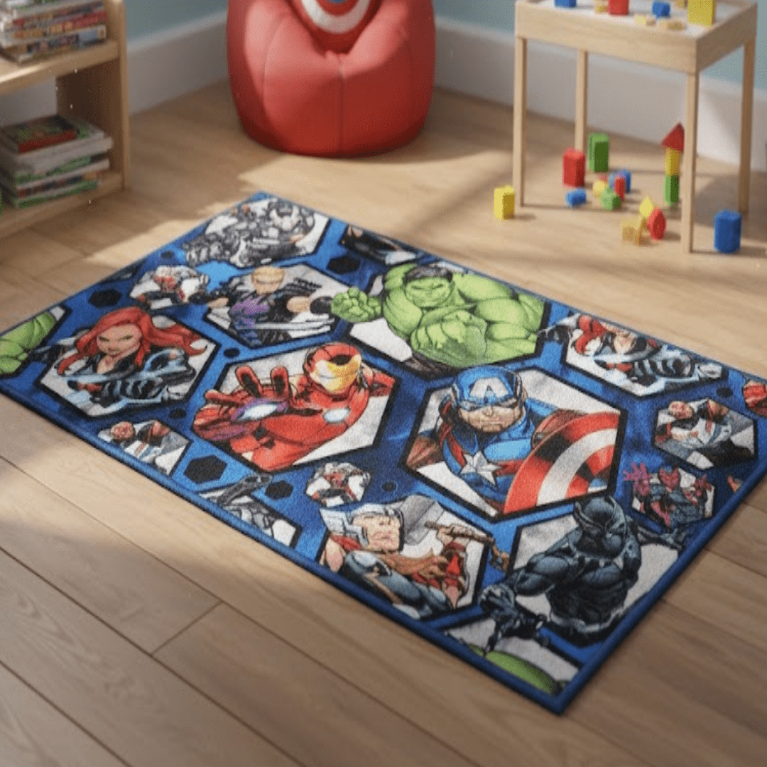 Marvel Avengers & Hulk Themed Carpet(90x150cm) by Athom Living - Athom Living