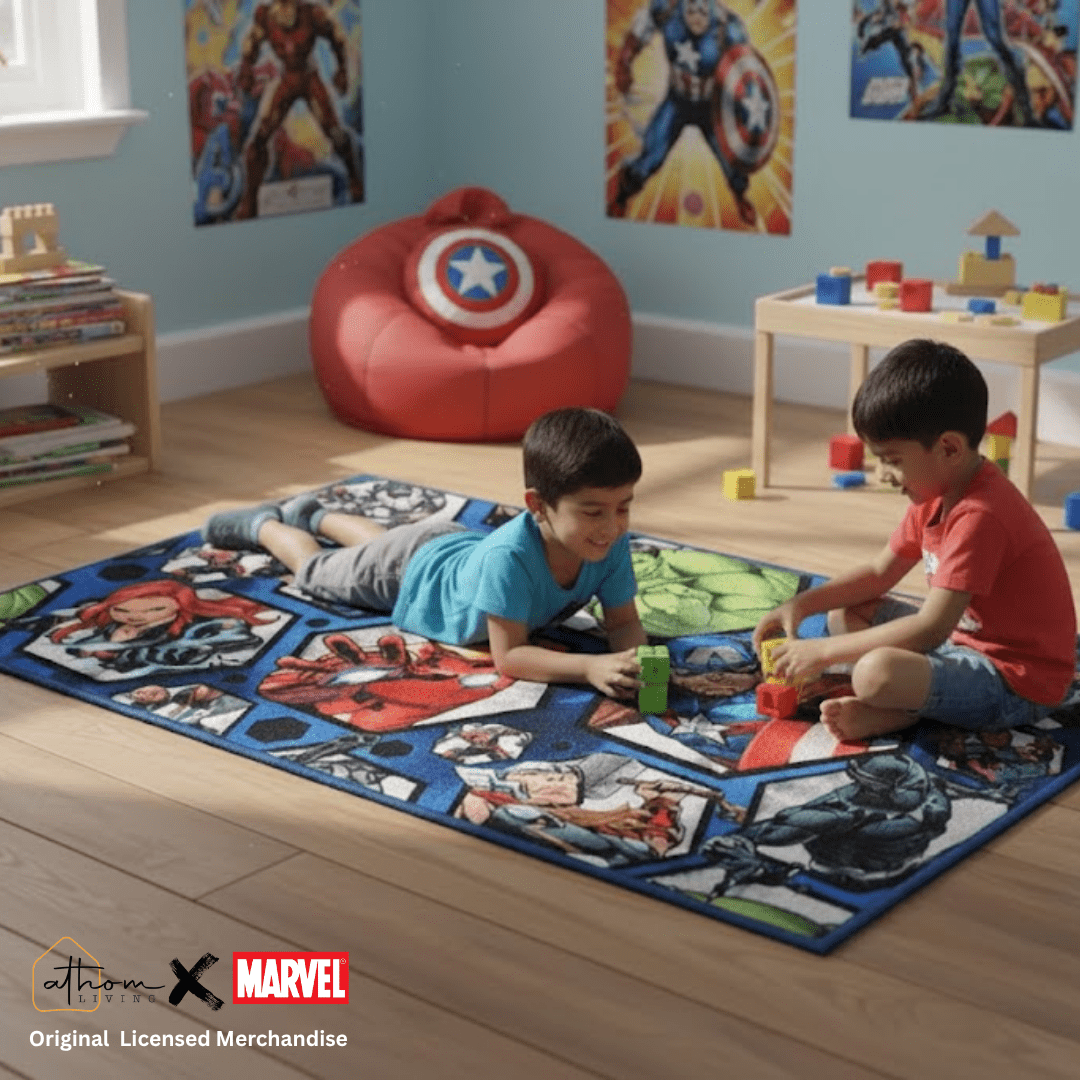 Marvel Avengers & Hulk Themed Carpet(90x150cm) by Athom Living - Athom Living