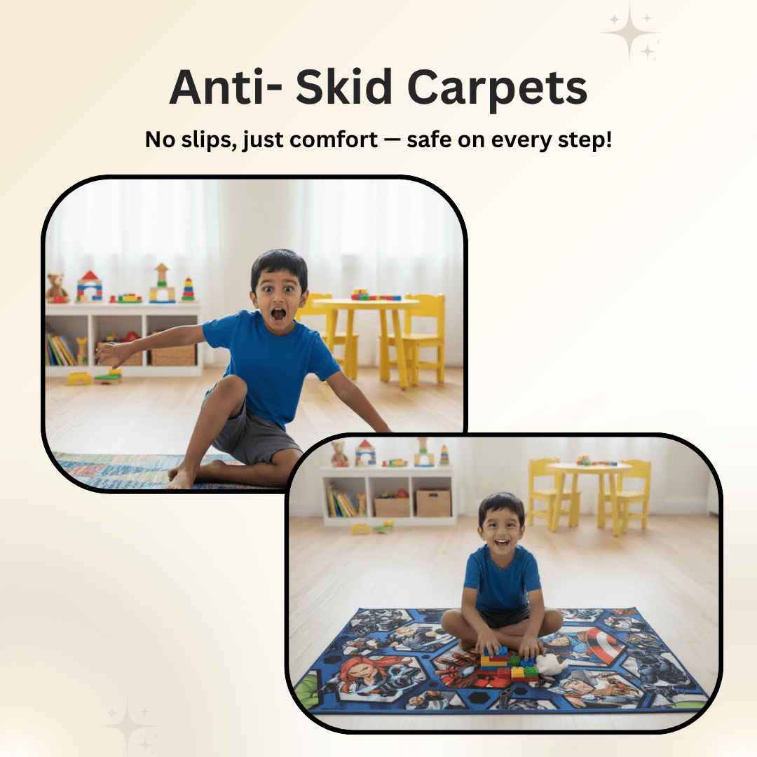 Marvel Avengers & Hulk Themed Carpet(90x150cm) by Athom Living - Athom Living