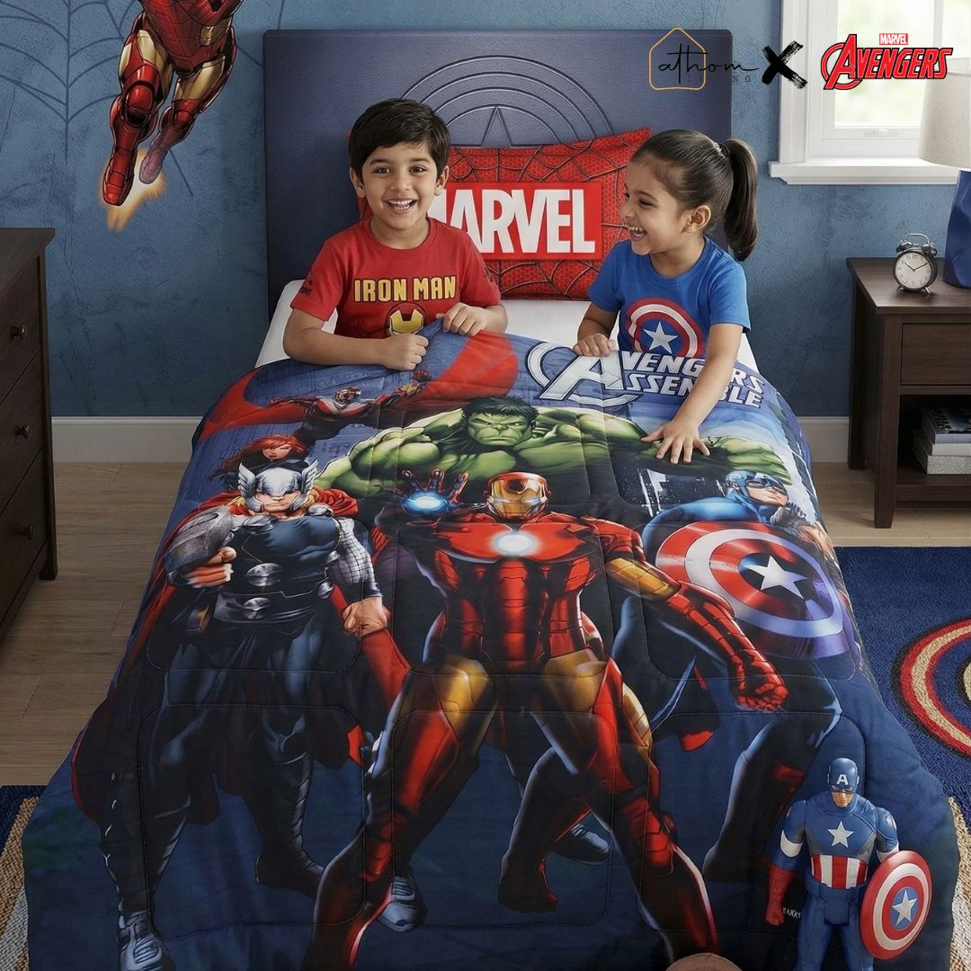 Marvel Avengers Kids AC Comforter – Cozy Hero Dreams – Single – by Athom Living - Athom Living