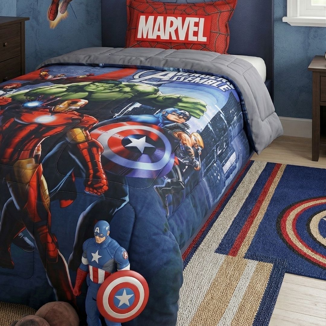 Marvel Avengers Kids AC Comforter – Cozy Hero Dreams – Single – by Athom Living - Athom Living
