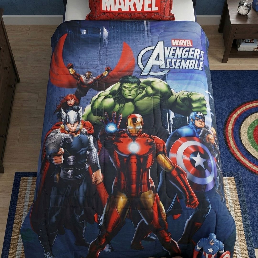 Marvel Avengers Kids AC Comforter – Cozy Hero Dreams – Single – by Athom Living - Athom Living