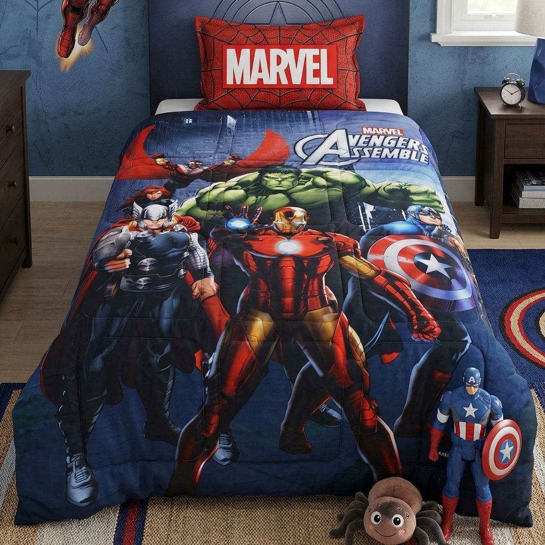 Marvel Avengers Kids AC Comforter – Cozy Hero Dreams – Single – by Athom Living - Athom Living