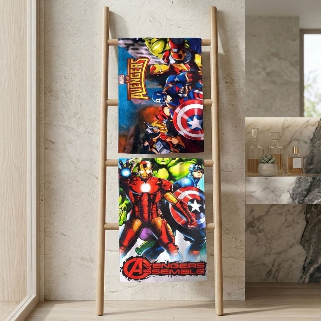 Marvel Avengers Kids Bath Towel Pack of 2 – Soft & Vibrant by Athom Living - Athom Living