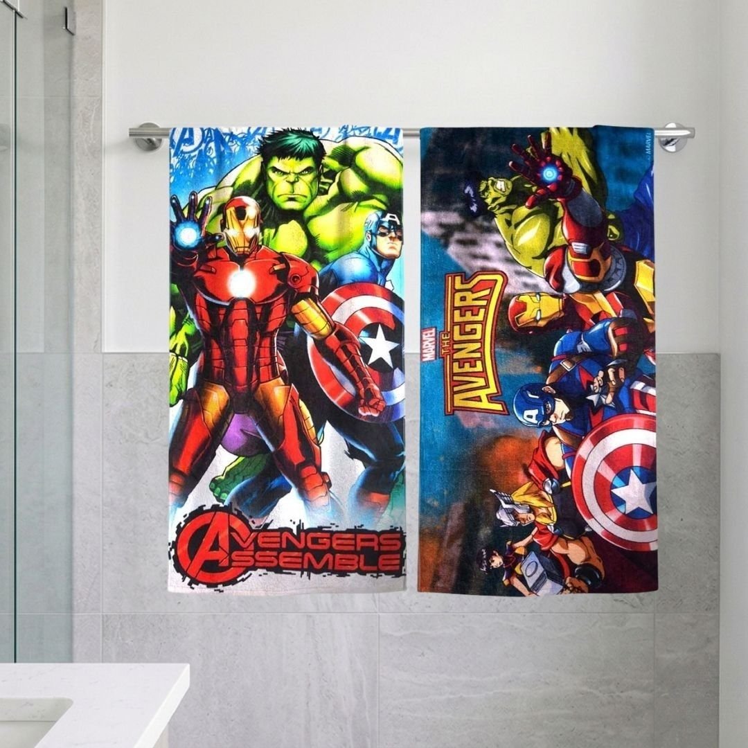 Marvel Avengers Kids Bath Towel Pack of 2 – Soft & Vibrant by Athom Living - Athom Living