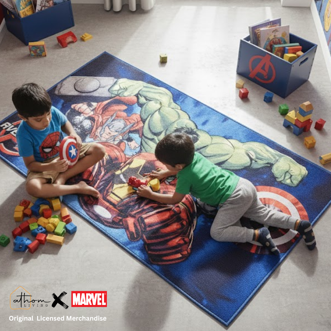 Marvel Avengers Kids Themed Carpet(90x150cm) by Athom Living - Athom Living