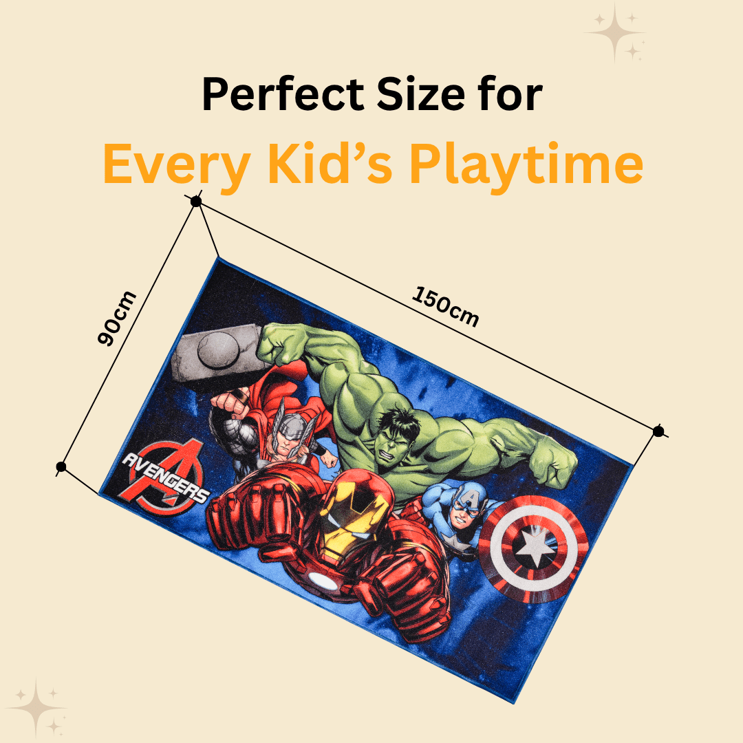 Marvel Avengers Kids Themed Carpet(90x150cm) by Athom Living - Athom Living