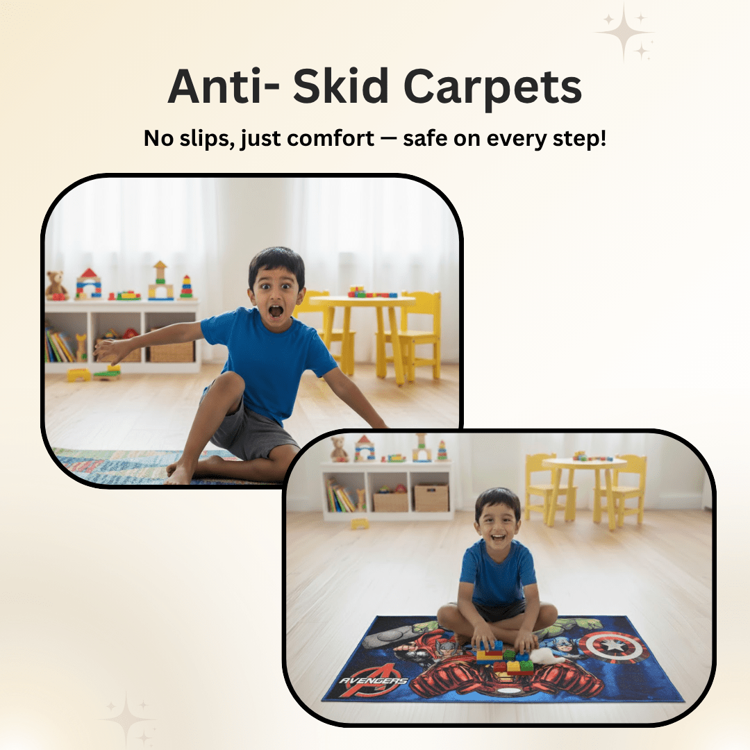 Marvel Avengers Kids Themed Carpet(90x150cm) by Athom Living - Athom Living