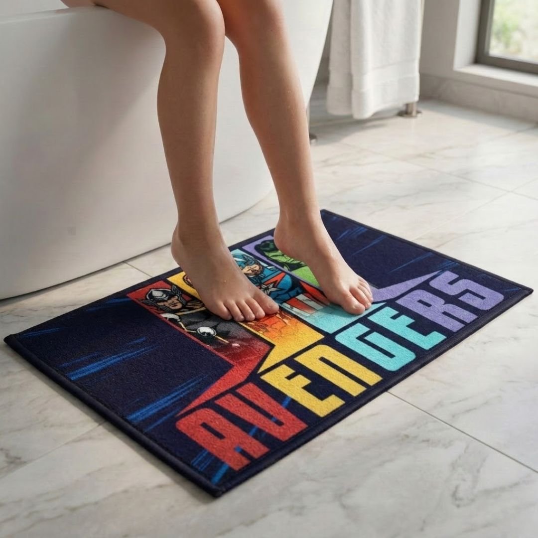Marvel Avengers "Power in Every Hero" Anti - Slip Kids Bathmat by Athom Living - Athom Living