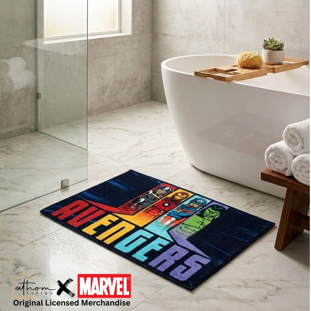Marvel Avengers "Power in Every Hero" Anti - Slip Kids Bathmat by Athom Living - Athom Living