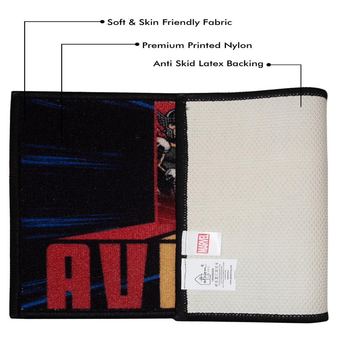 Marvel Avengers "Power in Every Hero" Anti - Slip Kids Bathmat by Athom Living - Athom Living