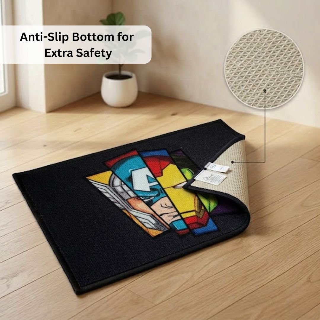 Marvel Avengers "Stronger Together. Always." Anti - Slip Kids Bathmat by Athom Living - Athom Living