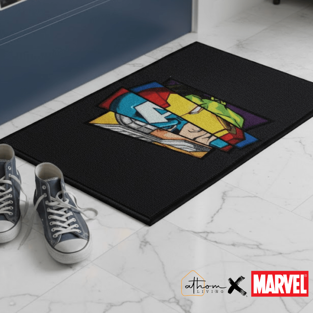 Marvel Avengers "Stronger Together. Always." Anti - Slip Kids Bathmat by Athom Living - Athom Living
