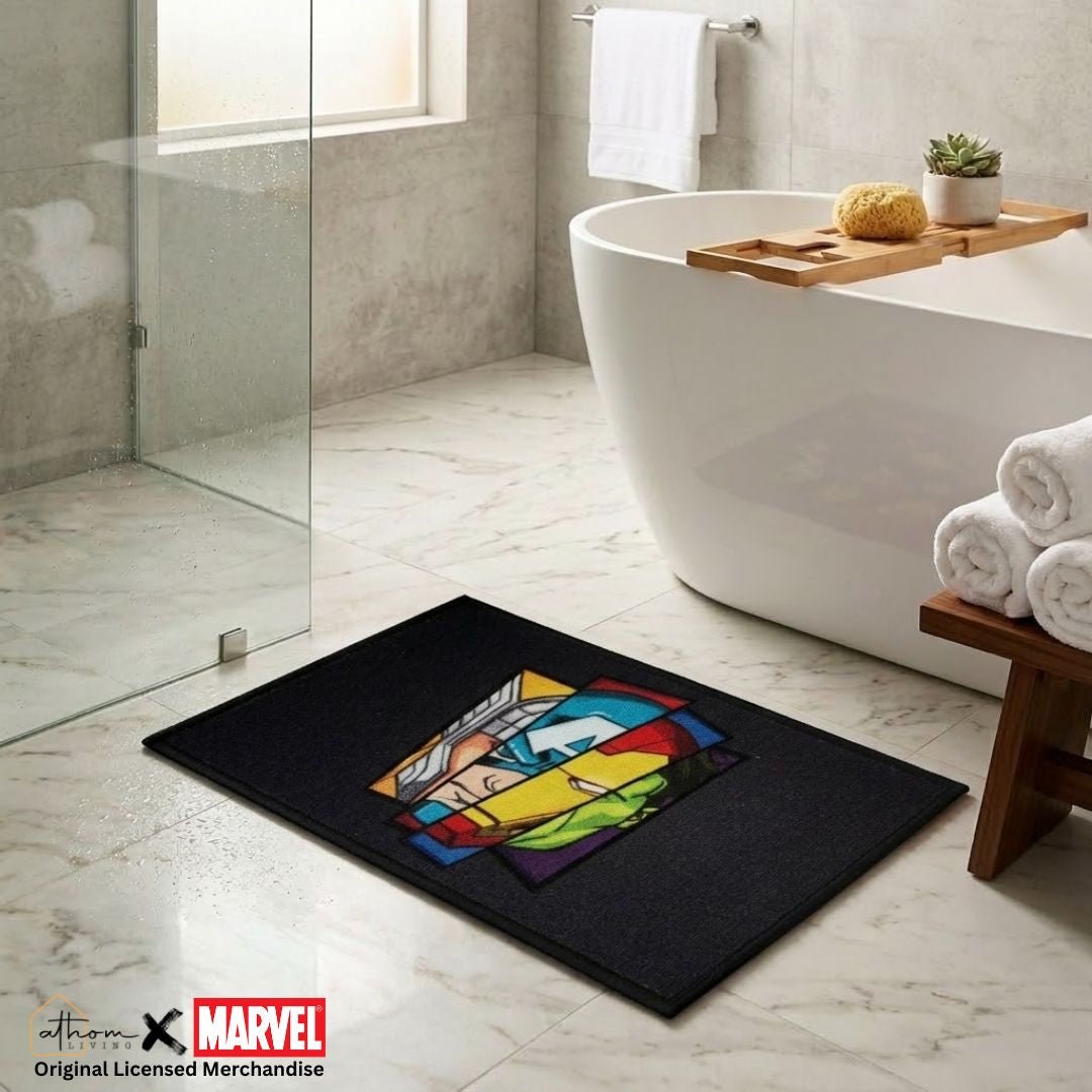 Marvel Avengers "Stronger Together. Always." Anti - Slip Kids Bathmat by Athom Living - Athom Living
