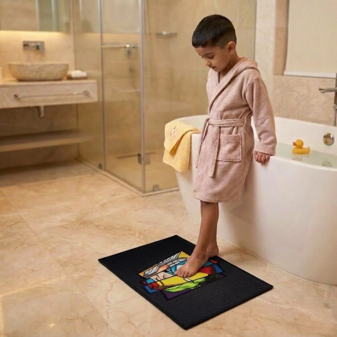 Marvel Avengers "Stronger Together. Always." Anti - Slip Kids Bathmat by Athom Living - Athom Living