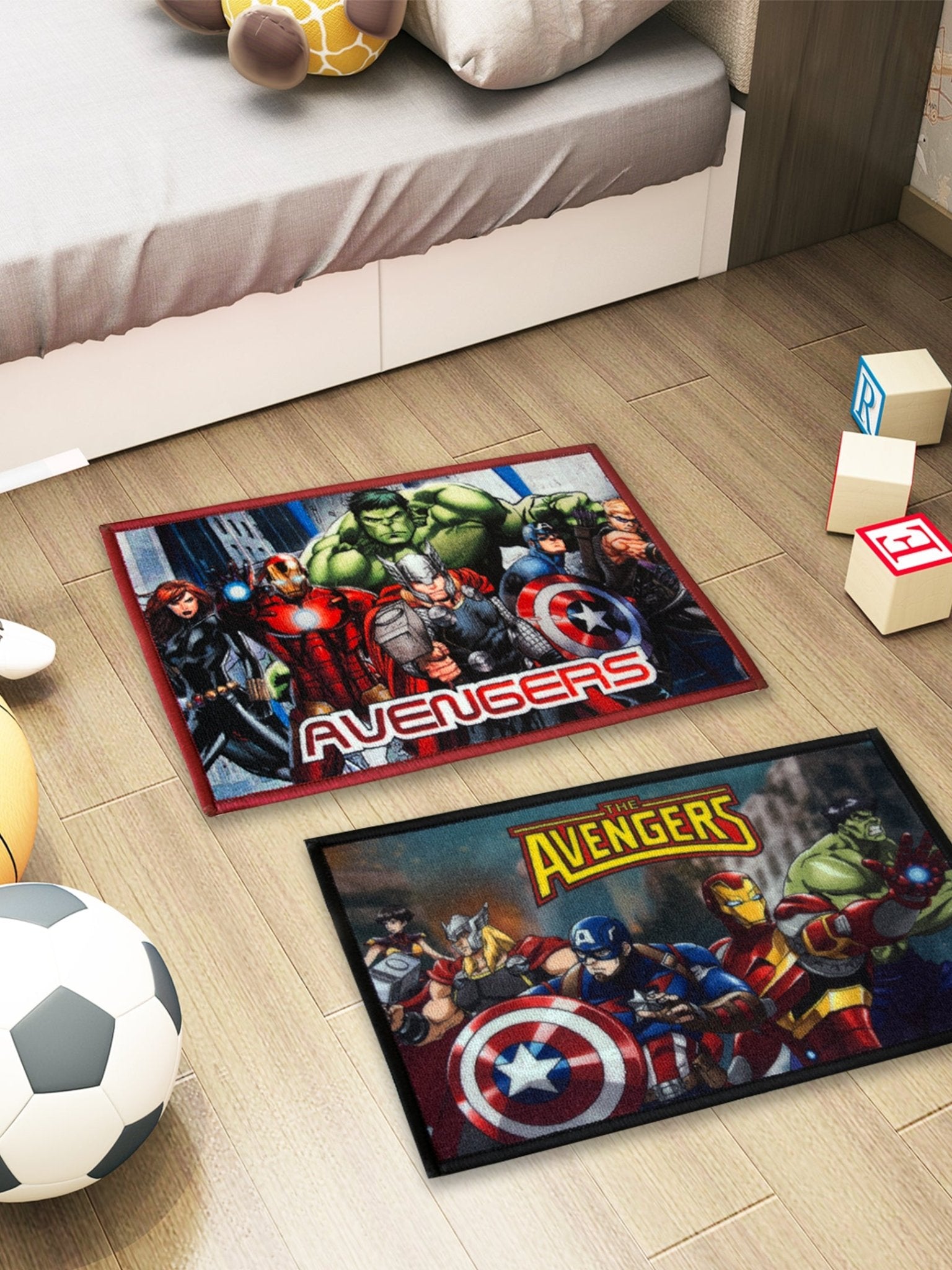 Marvel Avengers Team Kids Bathmat Combo - Pack of 2 by Athom Living - Athom Living