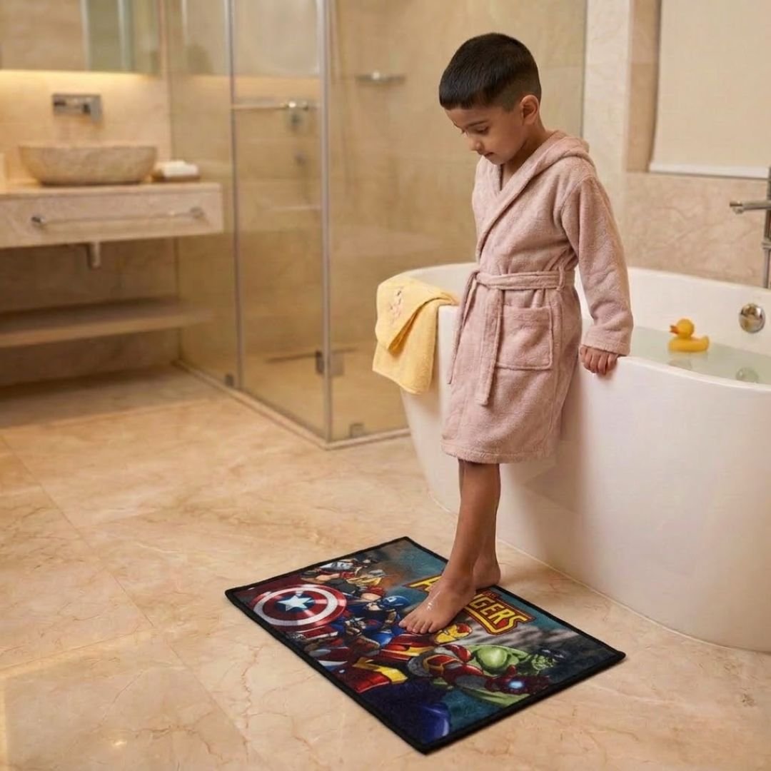 Marvel Avengers Team Kids Bathmat Combo - Pack of 2 by Athom Living - Athom Living