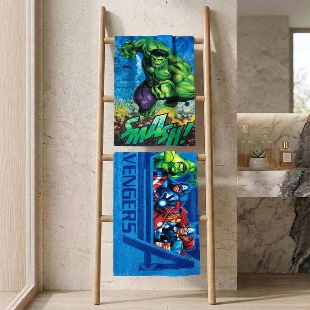 Marvel "Avengers"-"The Hulk" Kids Bath Towel Combo-Pack of 2 by Athom Living - Athom Living