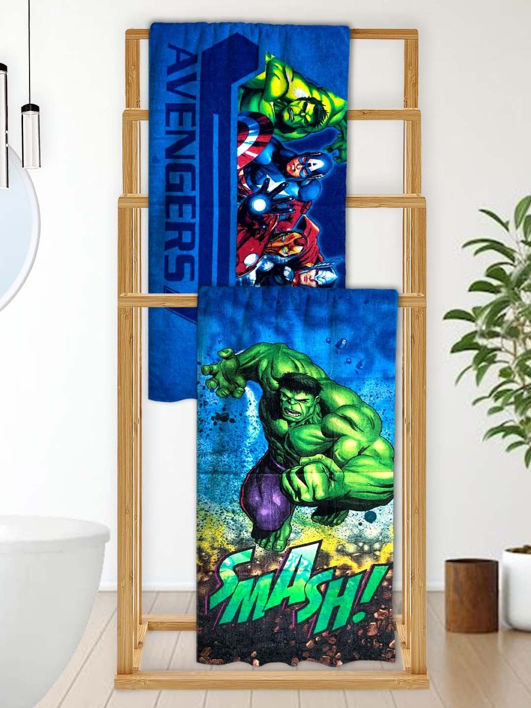 Marvel "Avengers" - "The Hulk" Kids Bath Towel Combo - Pack of 2 by Athom Living - Athom Living