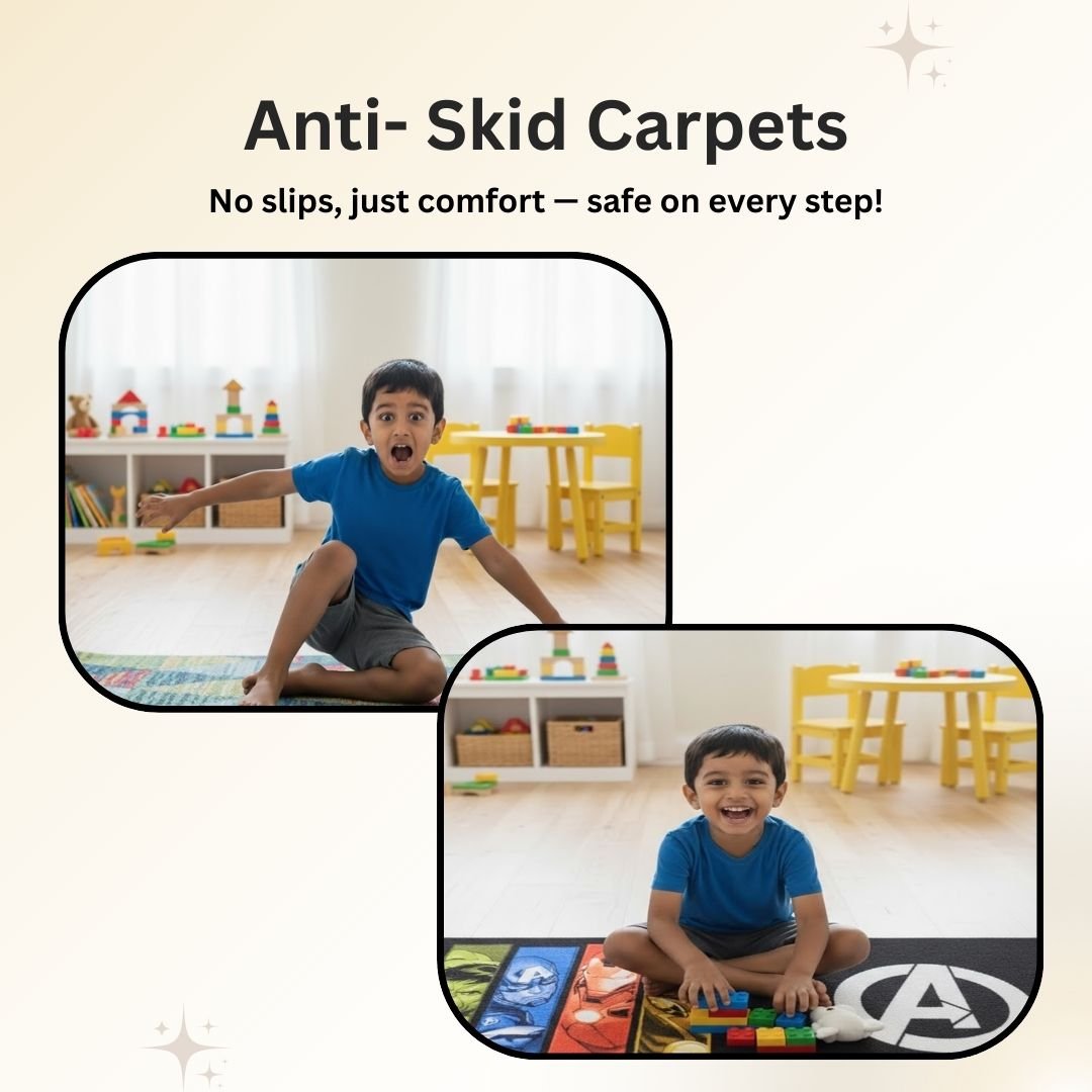 Marvel Avengers Themed Kids Runner Carpet(60x140 cm) by Athom Living - Athom Living