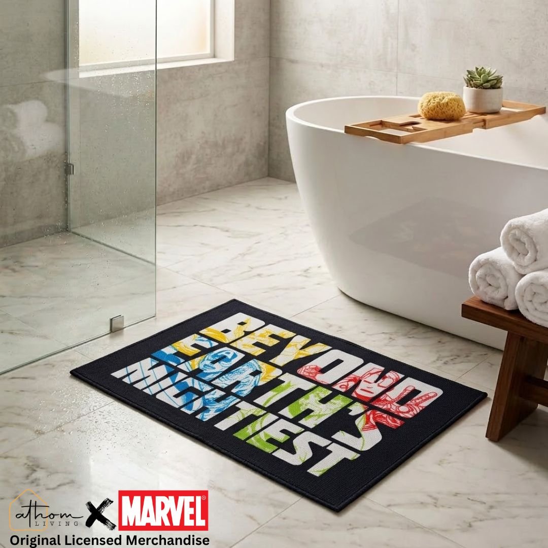 Marvel "Beyond Earth's Mightiest" Anti - Slip Kids Bathmat by Athom Living - Athom Living
