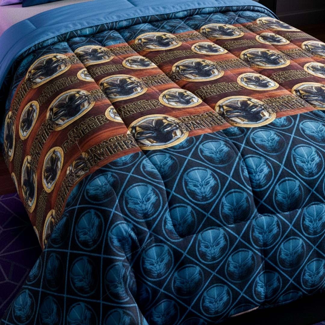 Marvel Black Panther Heroic Adventure Kids Comforter – Single – by Athom Living - Athom Living