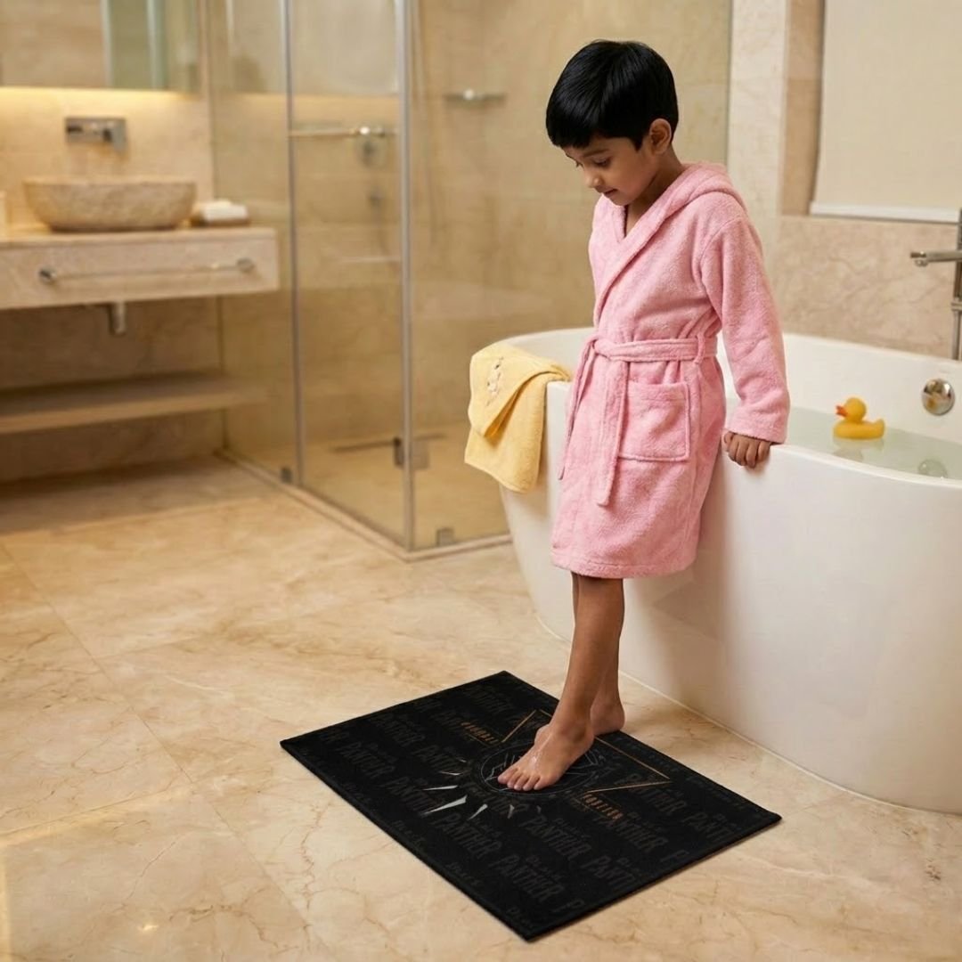 Marvel Black Panther "Wakanda Forever" Anti - Slip Kids Bathmat by Athom Living - Athom Living