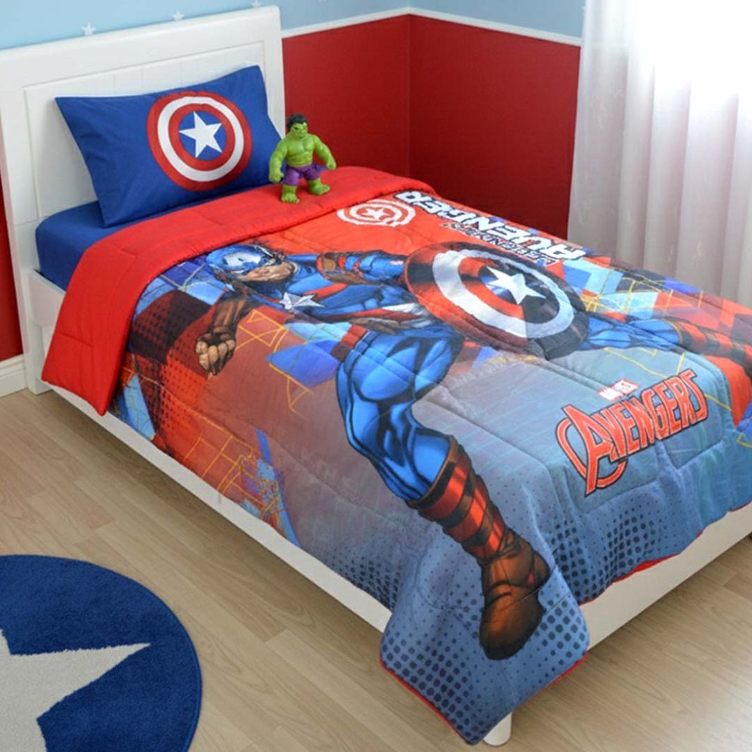 Marvel Captain America Kids Comforter – Heroic Cozy Sleep – Single – by Athom Living - Athom Living