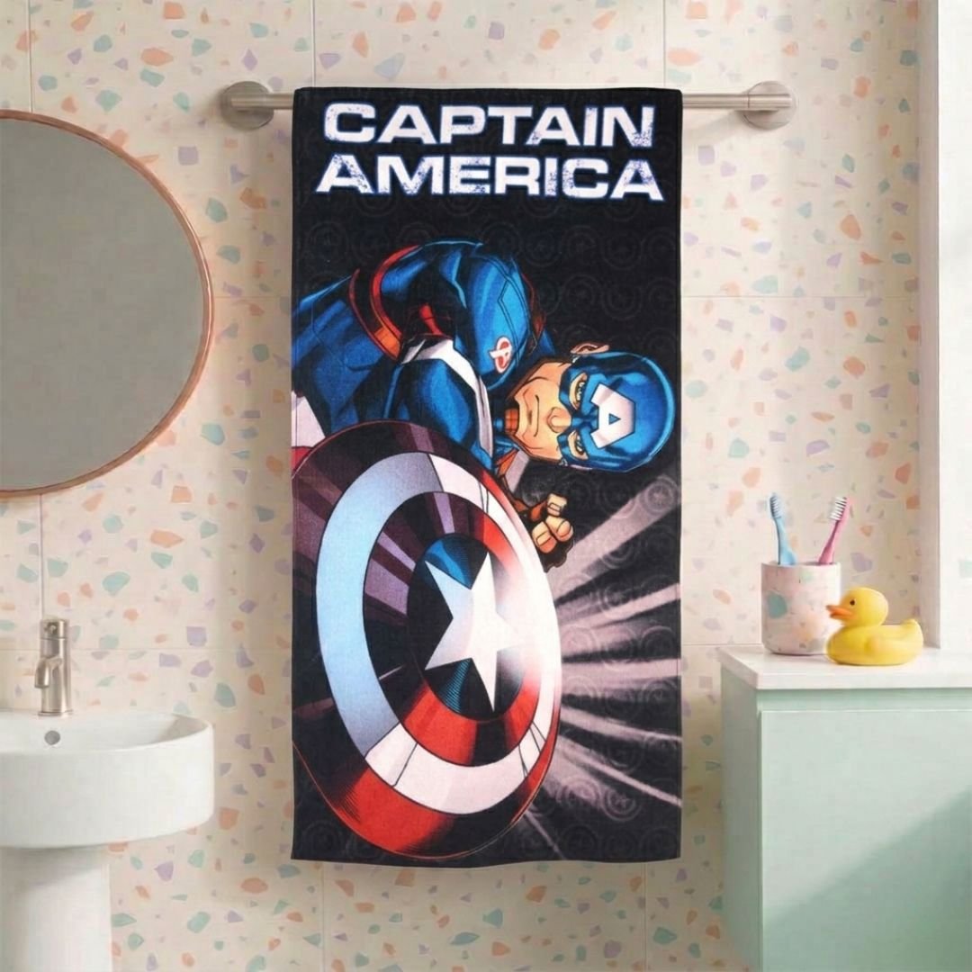 Marvel 'Captain America' Kids Hooded and Bath Towel Combo by Athom Living - Athom Living