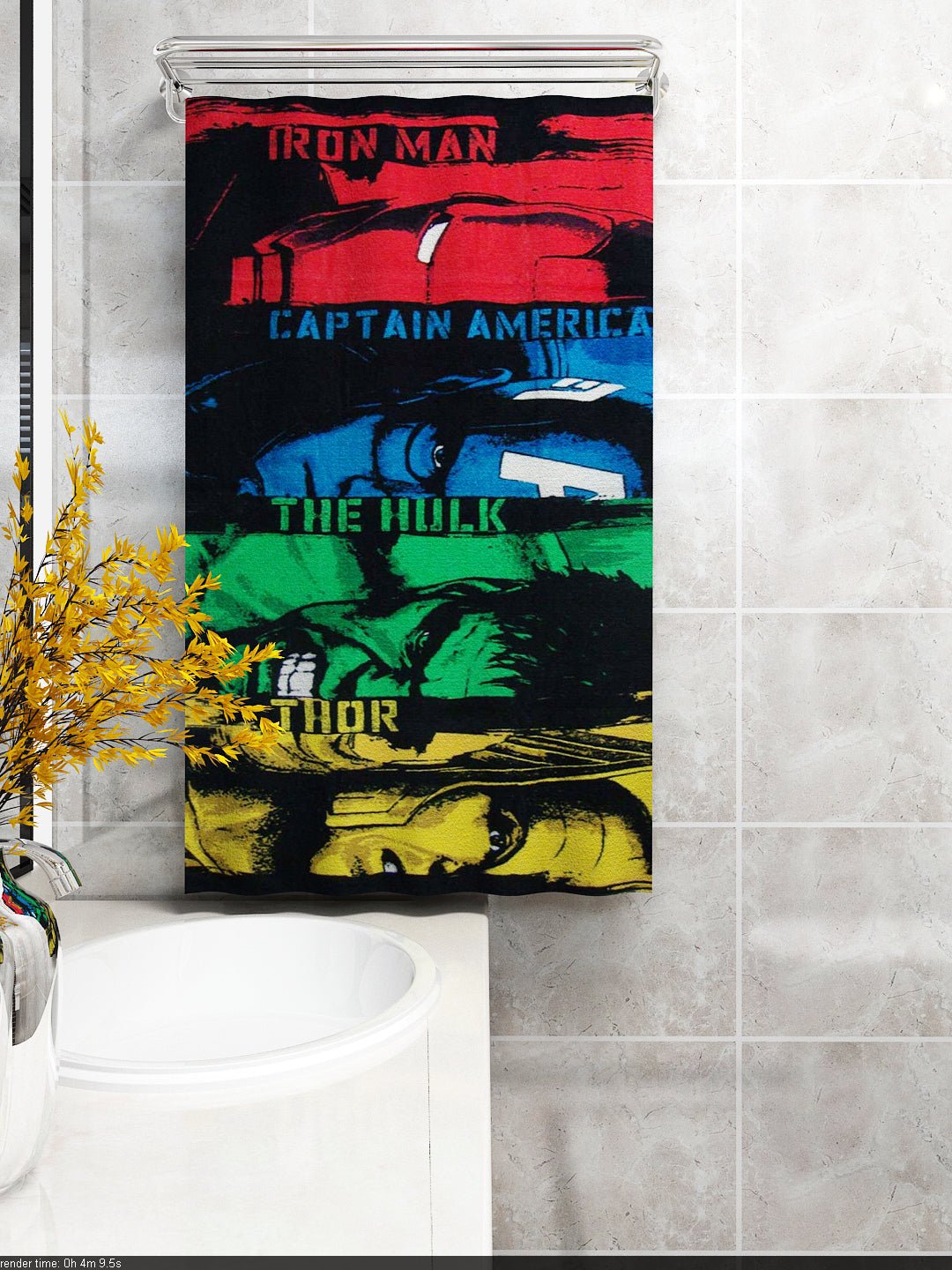Marvel Captain America, The Hulk & Thor Kids Cotton Bath Towel by Athom Living - Athom Living