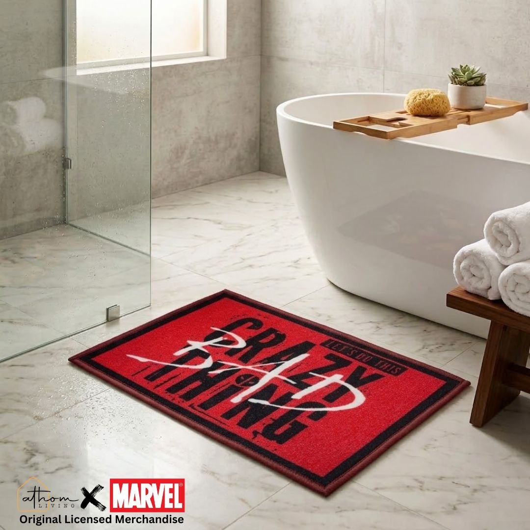 Marvel "Crazy BAD Thing" Anti - Slip Kids Bathmat by Athom Living - Athom Living