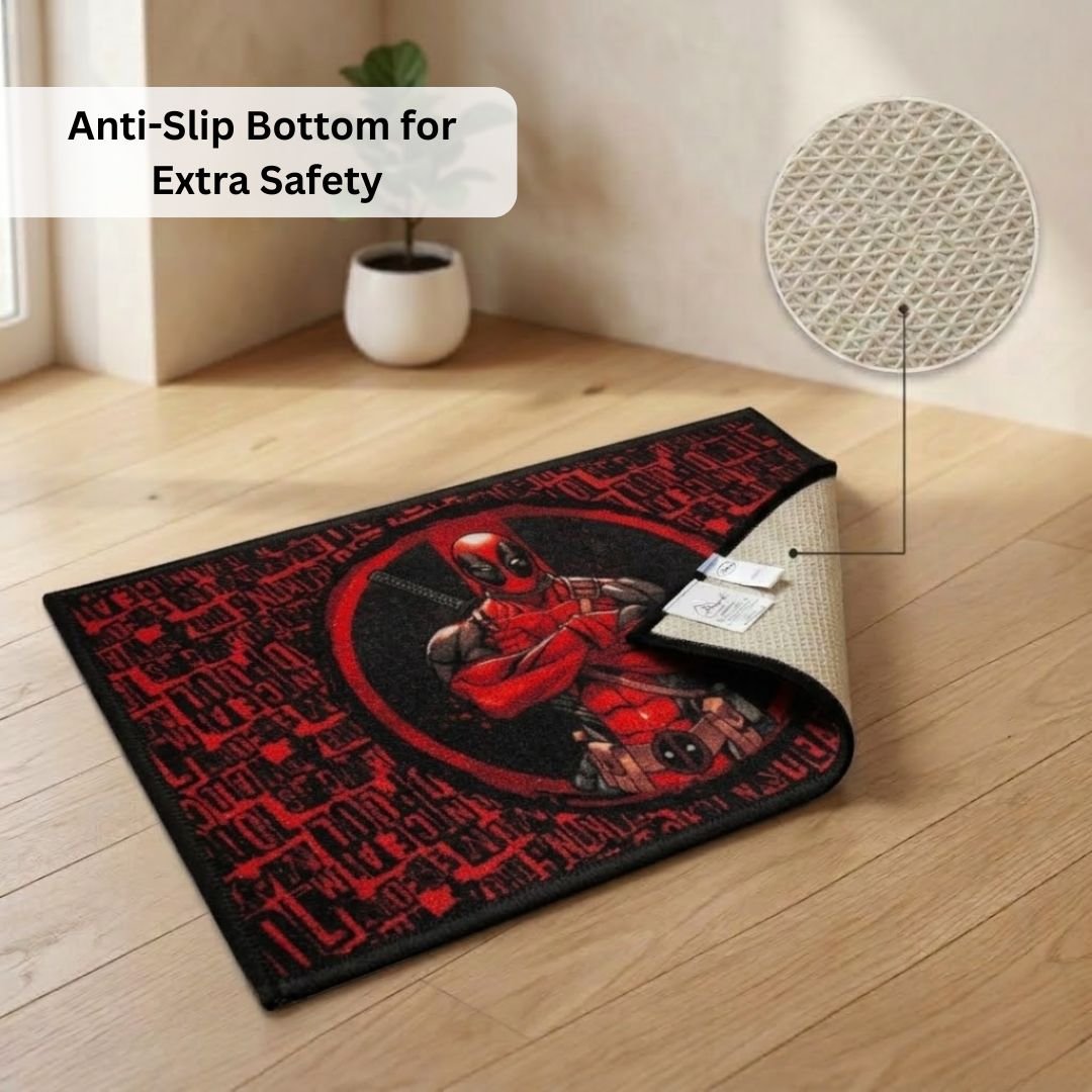 Marvel Crazy Bad Thing & Deadpool Kids Bathmat Combo - Pack of 2 by Athom Living - Athom Living